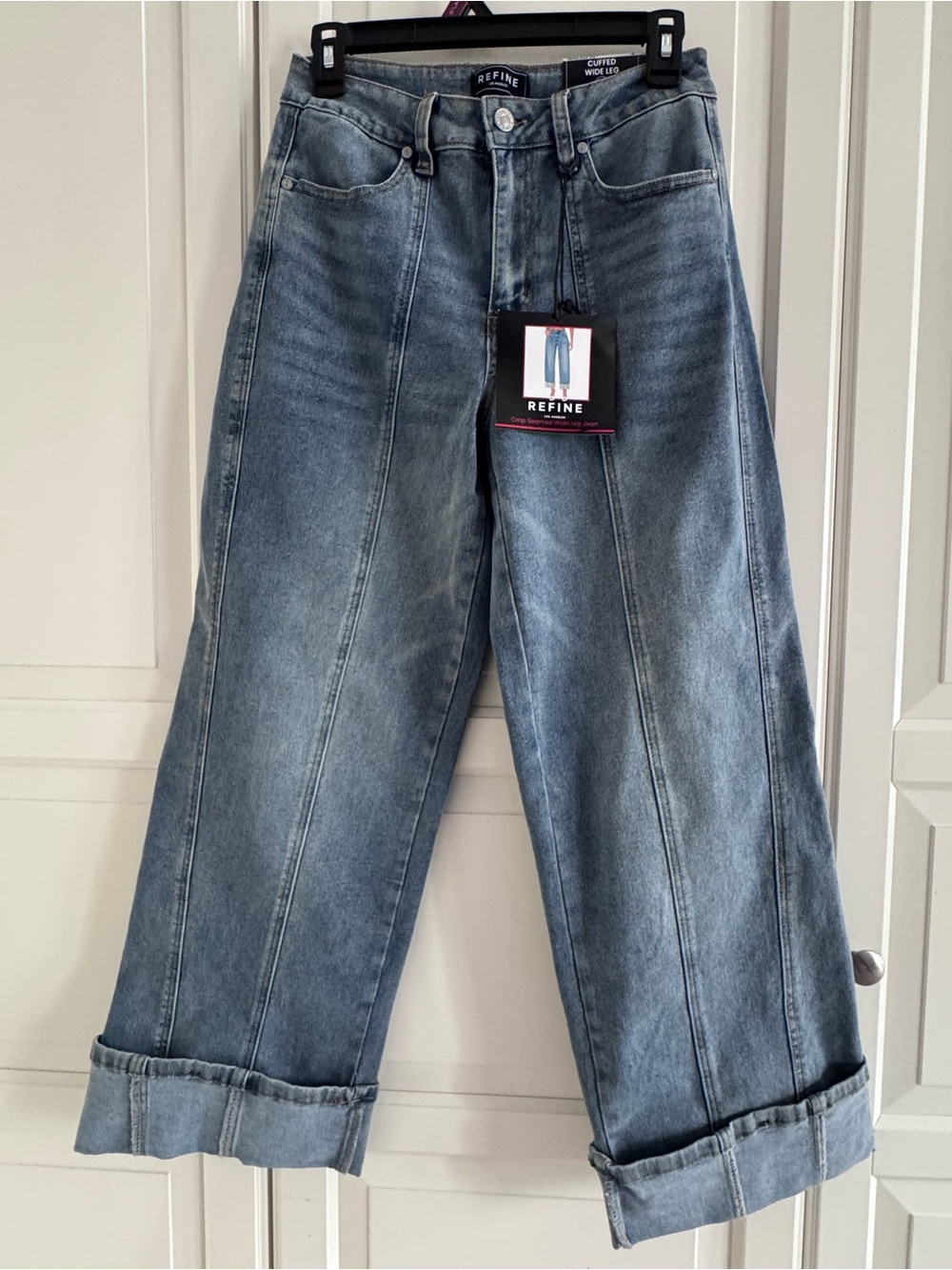 REFINE Wide Leg Cuffed Jeans sz 4